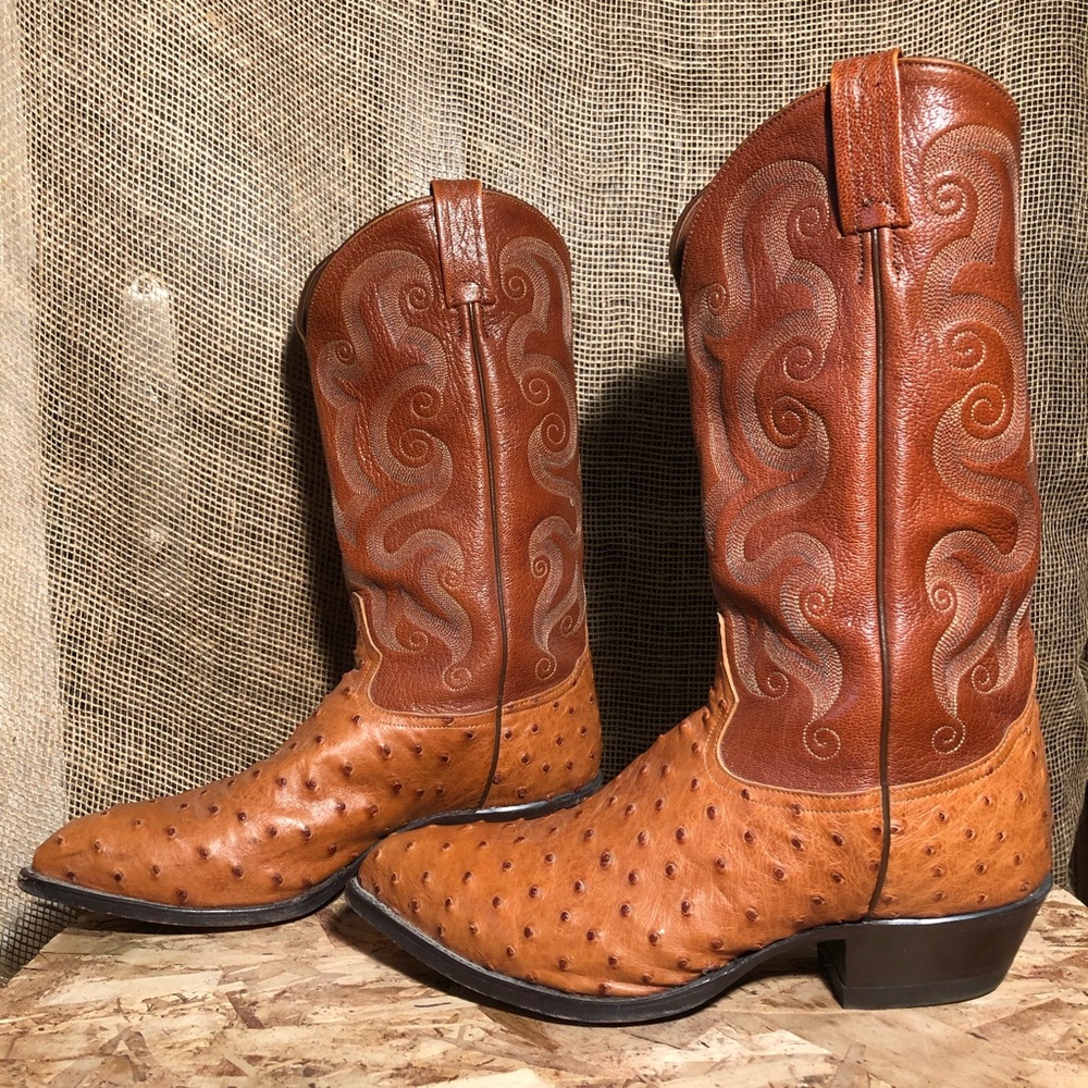 Tony Lama Mens Boots Full Quil Ostrich